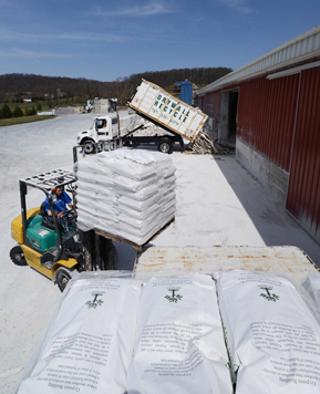Loading drywall scraps